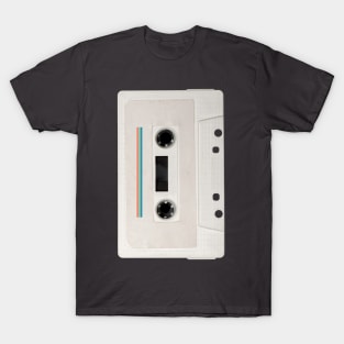 White 1980s Cassette Tape T-Shirt